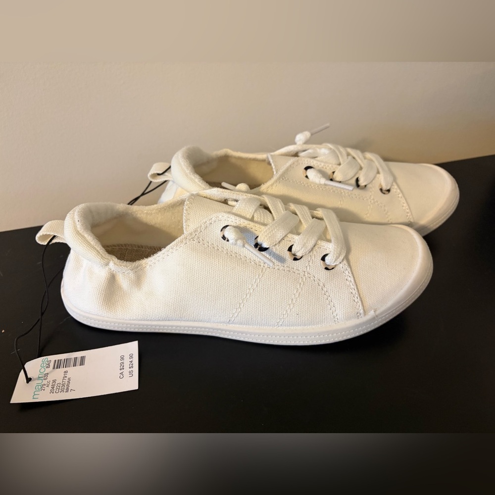 Maurices White Canvas Sneakers